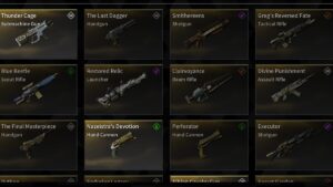 Ultimate weapons in The First Descendant.