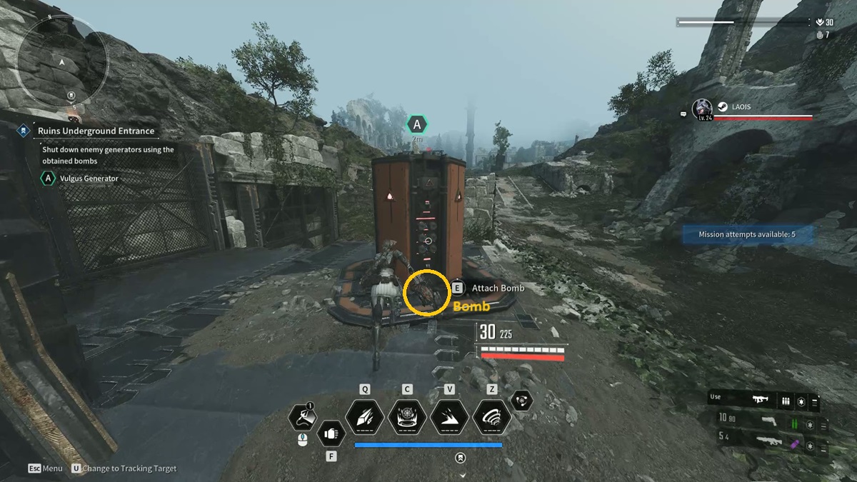 A player destroys a generator in The First Descendant.