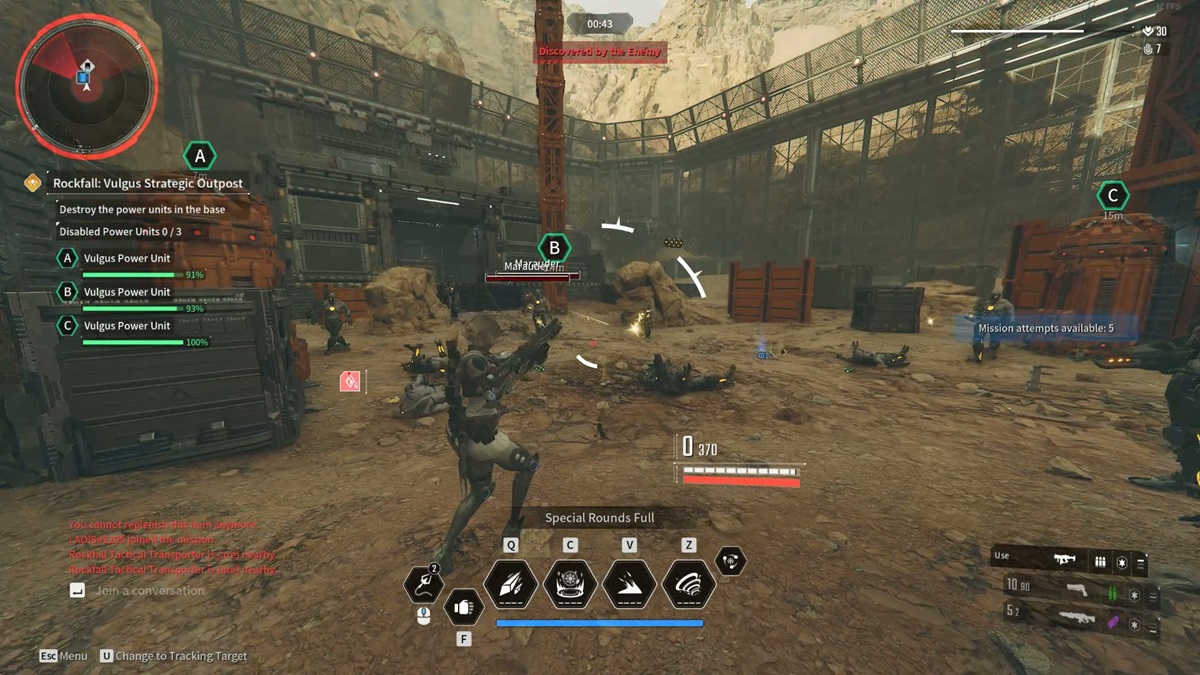 A player takes down an outpost in The First Descendant.