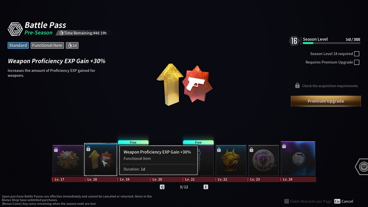 An XP booster in the battle pass in The First Descendant.