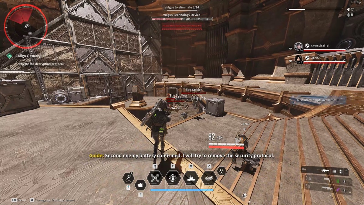 A player takes enemies out in The First Descendant.