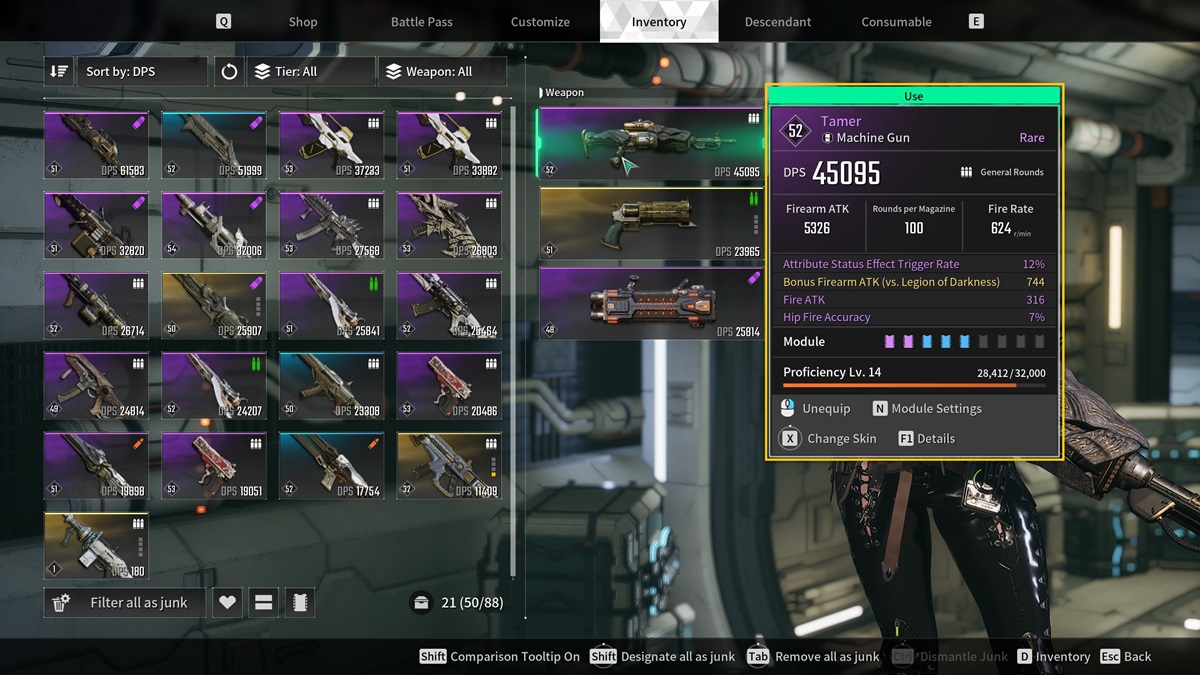 What does weapon proficiency do in The First Descendant?