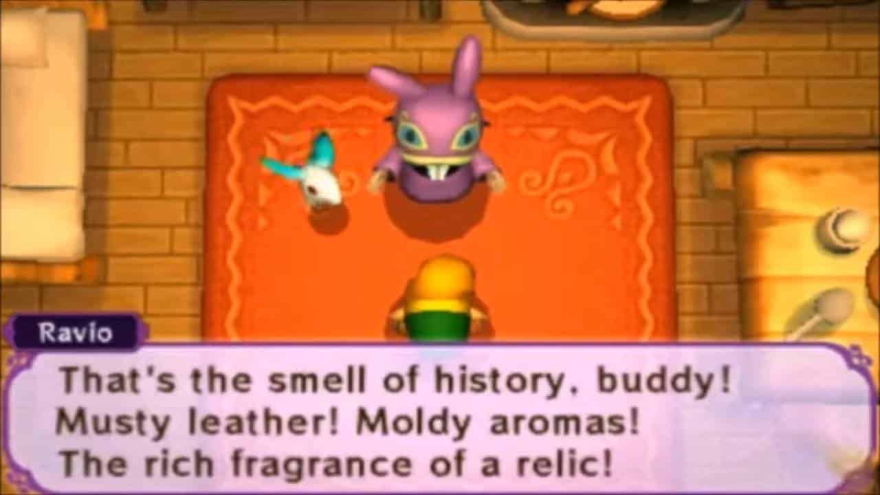 How dungeons have evolved in The Legend of Zelda: Link in Ravio's Shop in A Link Between Worlds.