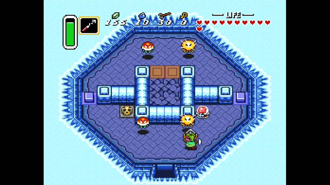 How dungeons have evolved in The Legend of Zelda: Link in the ice dungeon in A Link To The Past.
