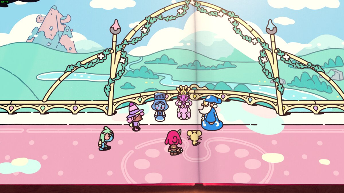 The Plucky Squire review: 2D storybook scene.