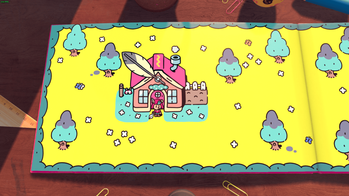 The Plucky Squire trophy and achievements: Jot exploring near his home.