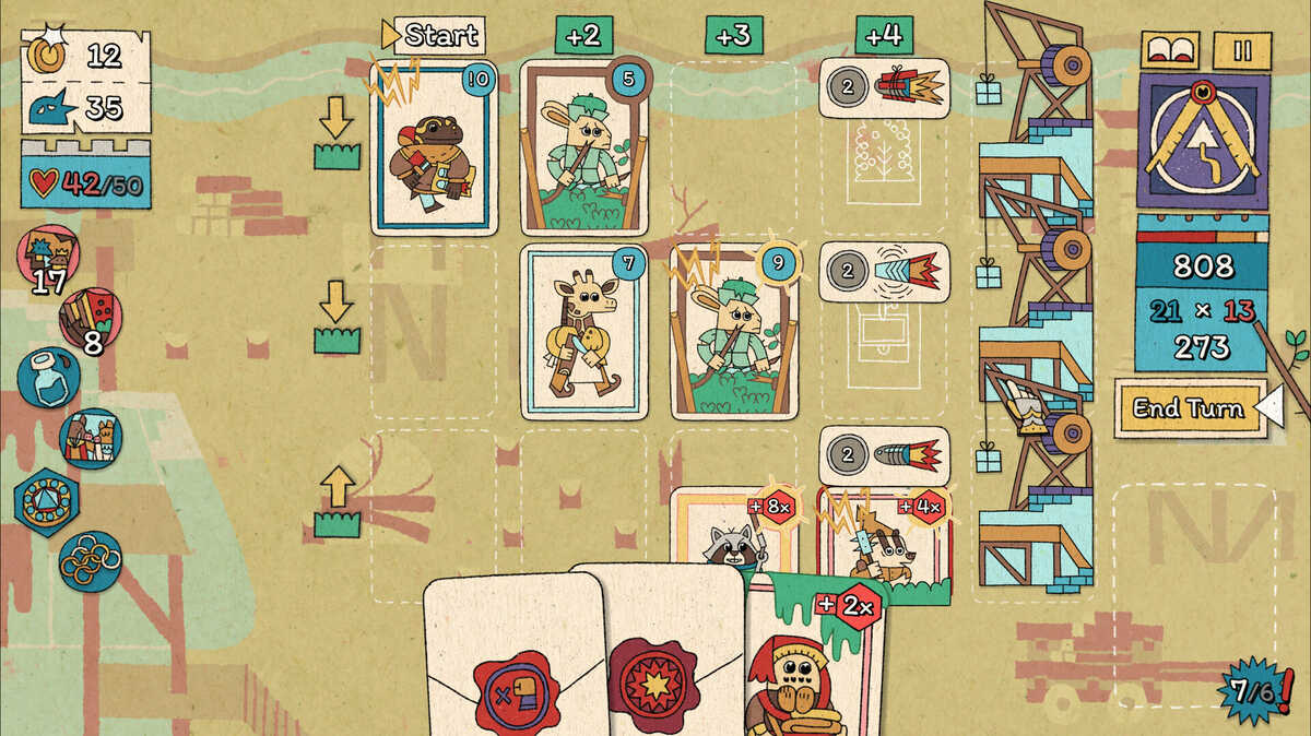 The Royal Writ interview: animal cards on a board.