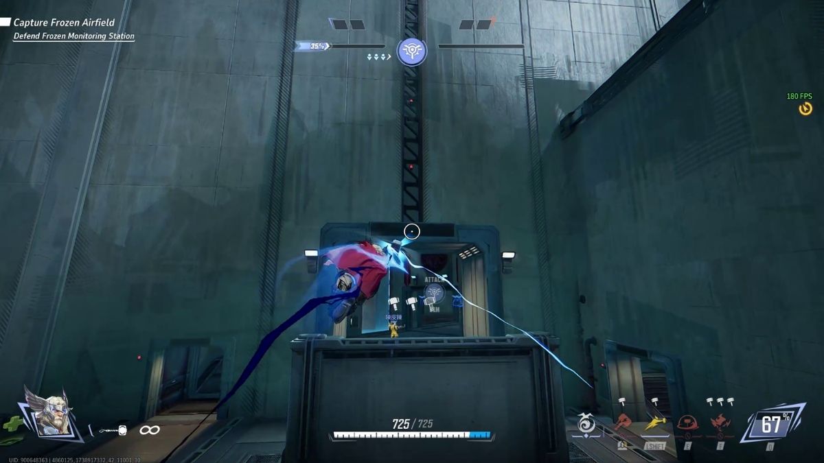 Thor using Storm Surge to glide in Marvel Rivals