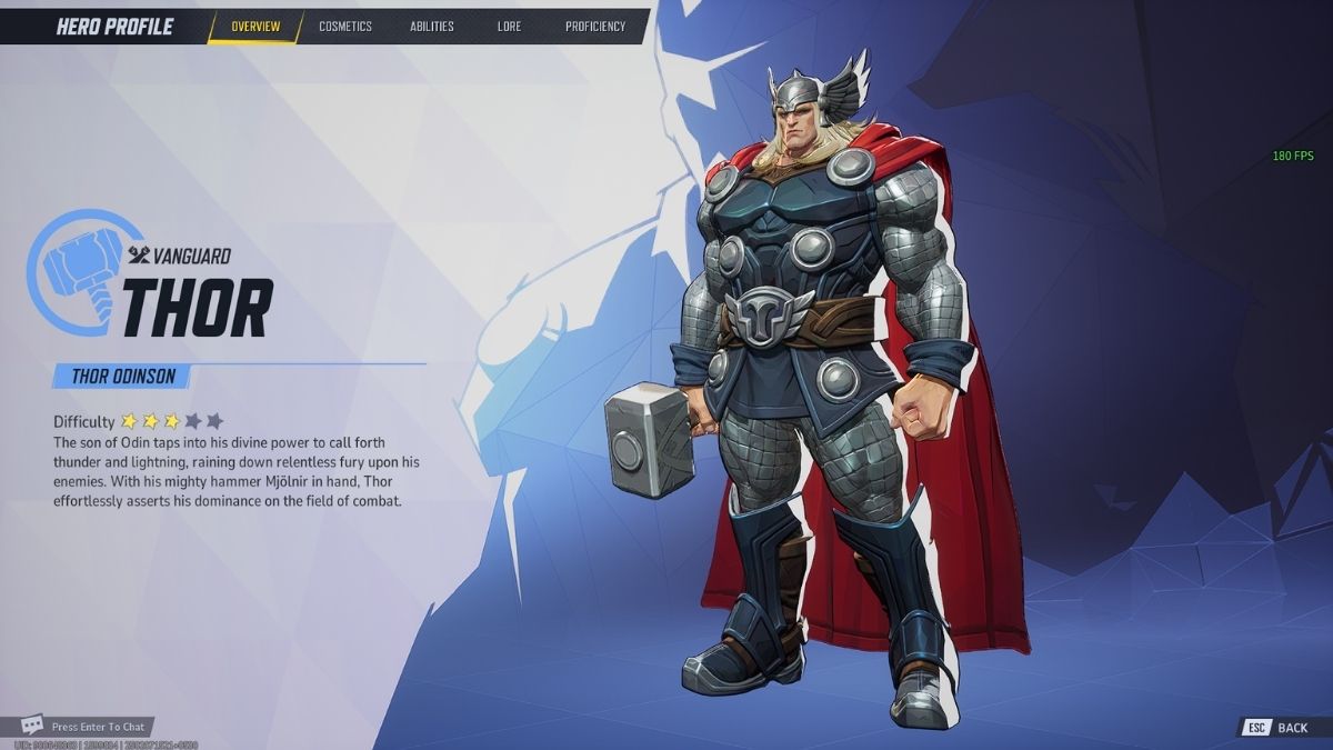 Thor's appearance in Marvel Rivals