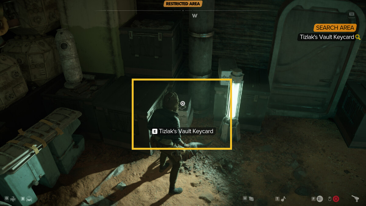Star Wars Outlaws Pyke Syndicate Vault Keycard locations: Kay in the Pyke Syndicate Worshop.