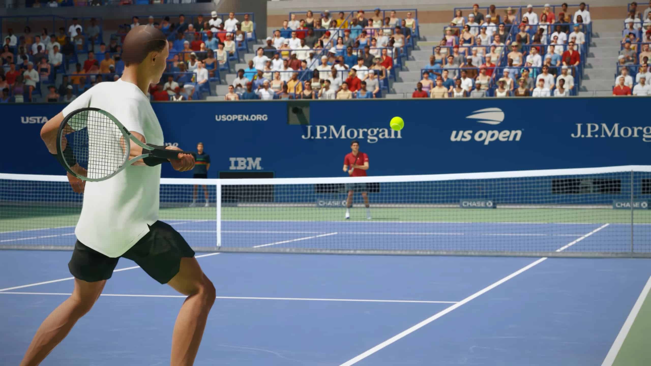 TopSpin 2K25 release date: Two players during a match at the US Open.