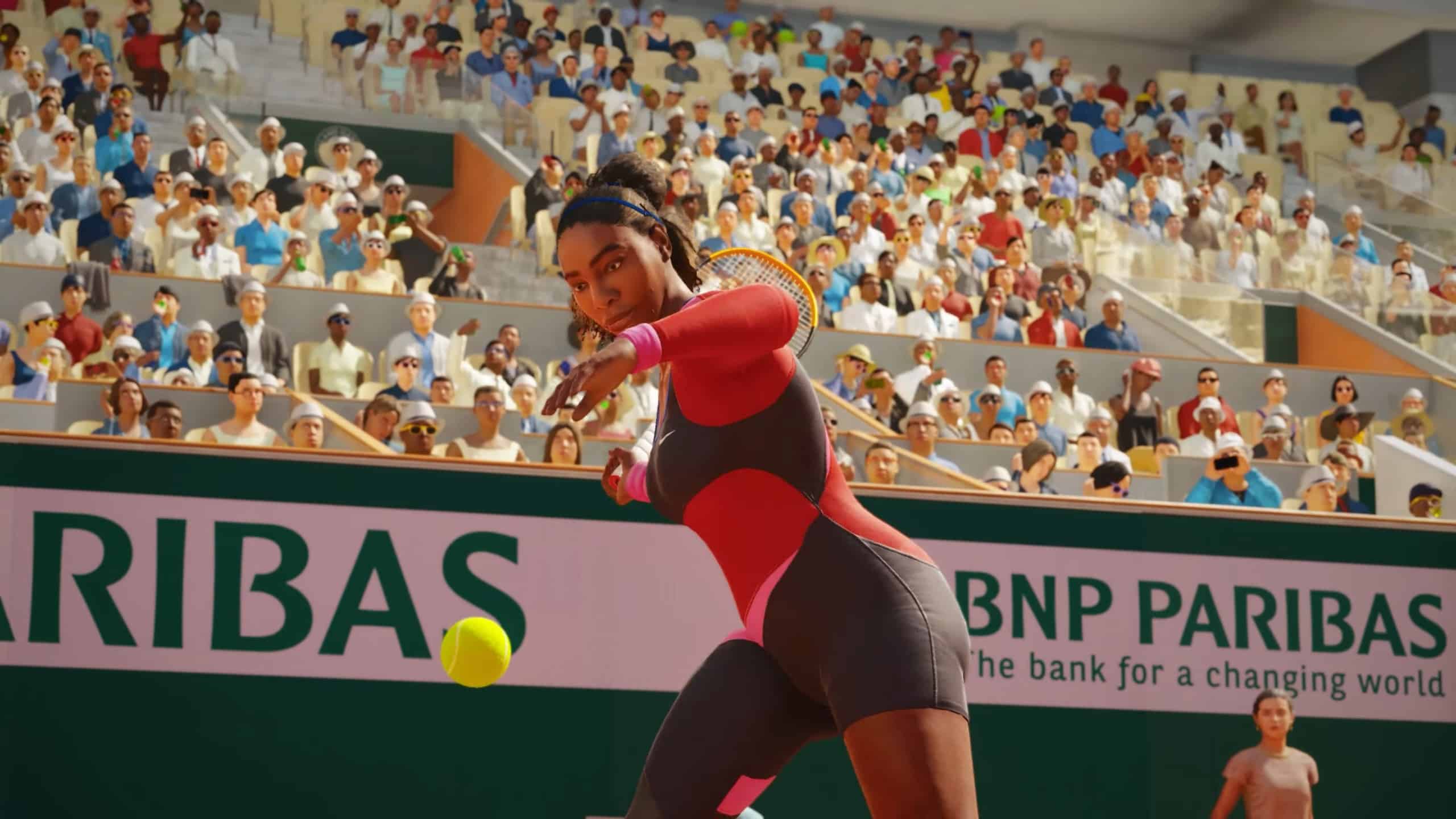 TopSpin 2K25 release date: Serena Williams preparing to hit a ball during a match.