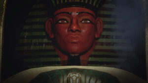 Total War Pharaoh Pillars of Civilisation explained and how to beat the Sea Peoples: A Pharaoh is laid to rest in a sarcophagus.