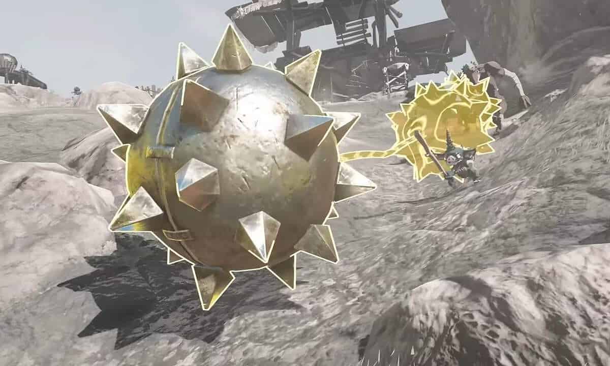 Tears of the Kingdom Recall: Link using recall ability on spiky ball.