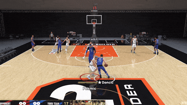 Transition dunk in NBA 2K25