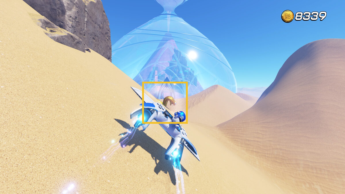 Astro Bot Slo-Mo Casino: Astro exploring the Trapped In Time level.
