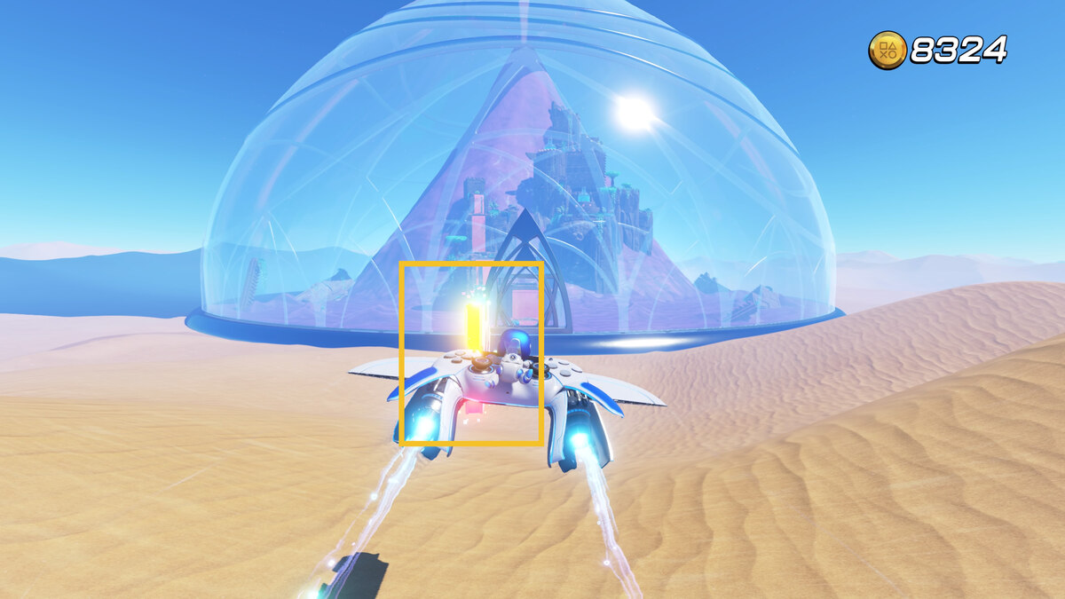 Astro Bot Slo-Mo Casino: Astro exploring the Trapped In Time level.