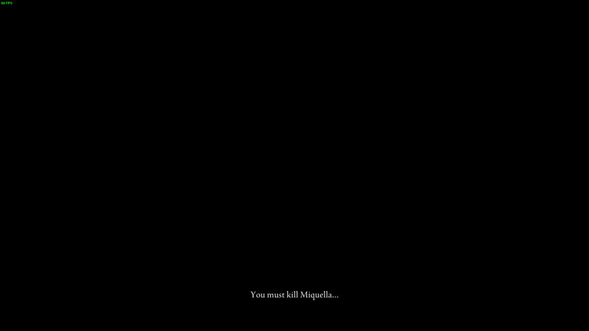 Elden Ring Shadow of the Erdtree Thiollier: black screen with dialogue.