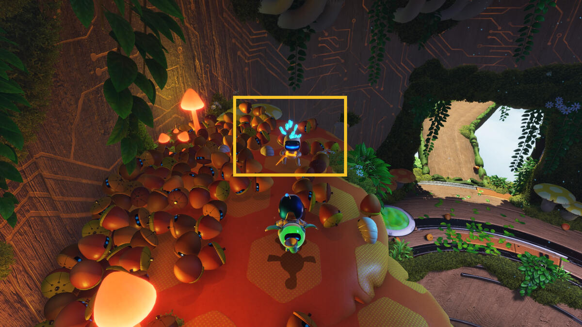 Astro Bot Trunk of Funk: Astro exploring the Trunk of Funk level.