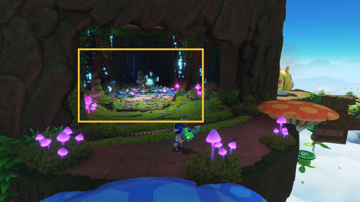 Astro Bot Trunk of Funk: Astro exploring the Trunk of Funk level.