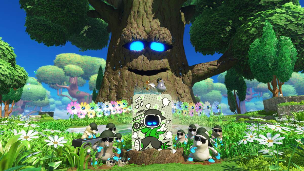 Astro Bot Trunk of Funk: Astro exploring the Trunk of Funk level.
