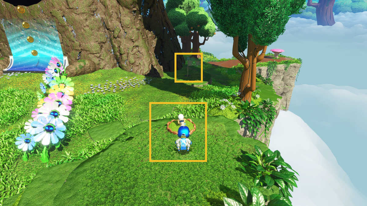 Astro Bot Trunk of Funk: Astro exploring the Trunk of Funk level.