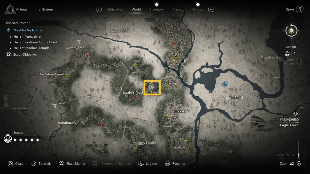 Assassin's Creed Shadows best weapons: map.