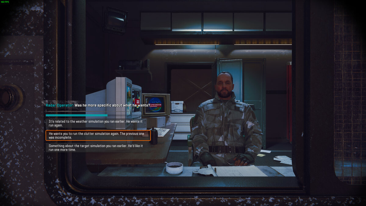 Black Ops 6 Under the Radar mission walkthrough: Voskera base radar operator room.