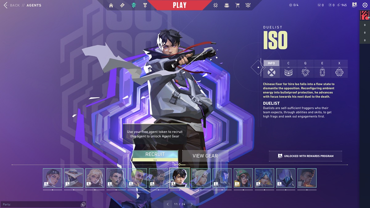 The agent Iso in Valorant.