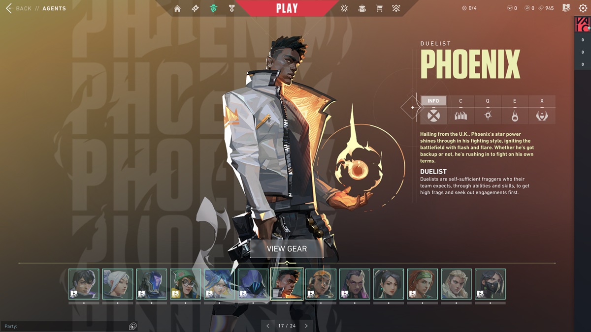 The agent Phoenix in Valorant.