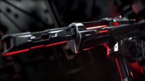 Valorant best guns: The Prototype 781-A skin in the game. Image captured by VideoGamer.