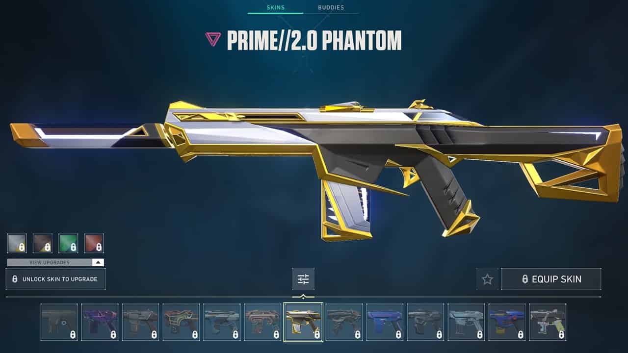 Best Phantom Skins in Valorant: The Prime 2.0 Phantom skin in the game. Image captured by VideoGamer.
