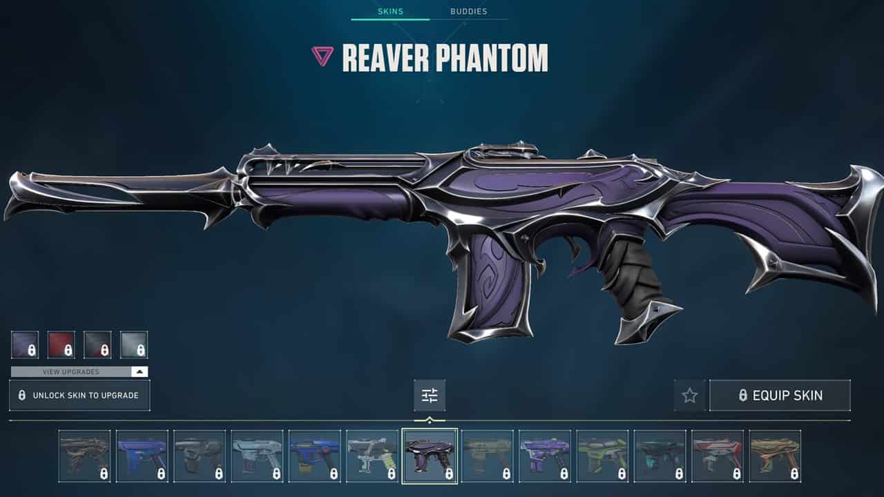 Best Phantom Skins in Valorant: The Reaver Phantom skin in the game. Image captured by VideoGamer.