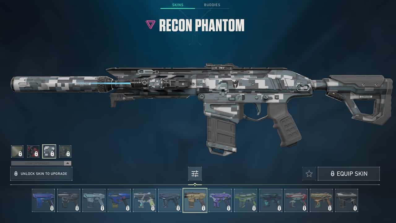 Best Phantom Skins in Valorant: The Recon Phantom skin in the game. Image captured by VideoGamer.