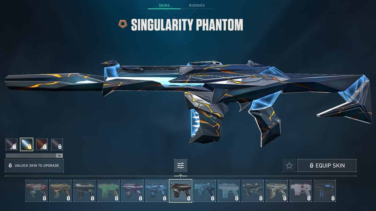 Best Phantom Skins in Valorant: The Singularity Phantom skin in the game. Image captured by VideoGamer.