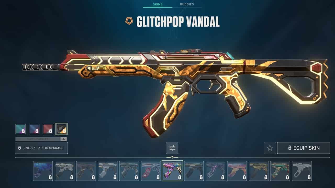 Best Vandal skins in Valorant: The Glitchpop Vandal in the store. Image captured by VideoGamer.