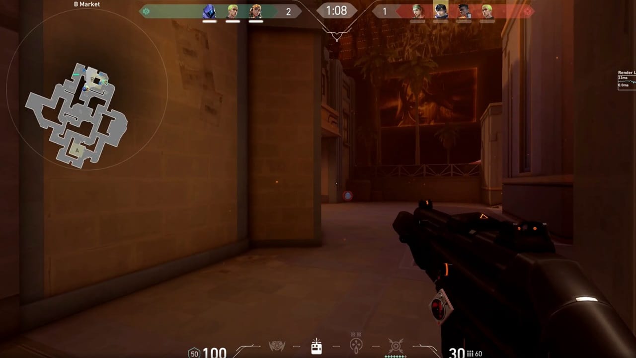 Valorant Champion 2023 skin glitch - A player stands in a dark version of the Sunset map. Image via Reddit.