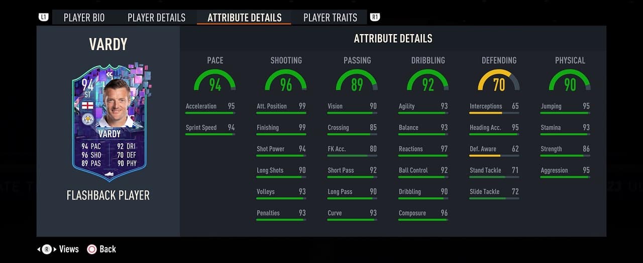 vardy flashback sbc player profile fifa 23