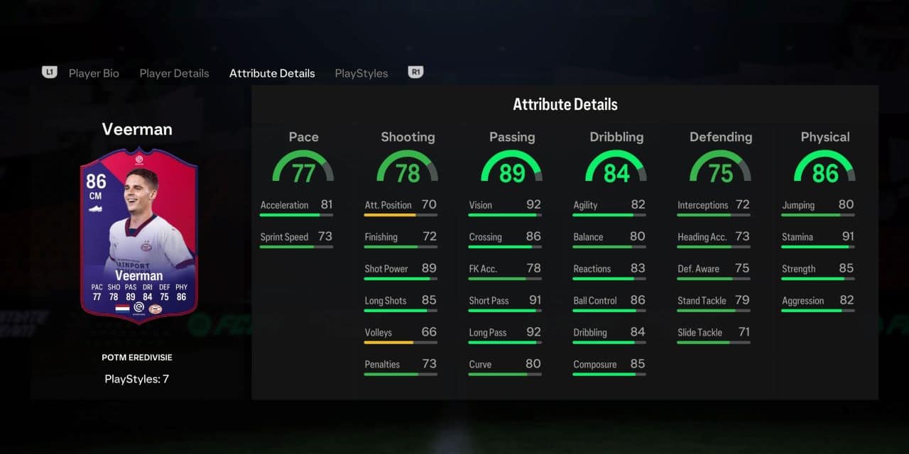 veerman potm player profile fc 24