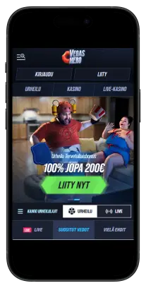 vegas hero mobiili etusivu