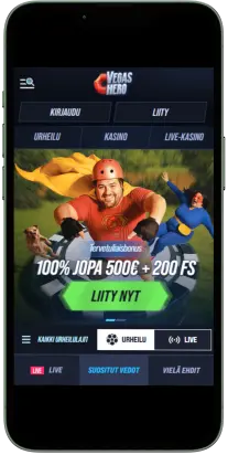 vegas hero etusivu kasinobonus