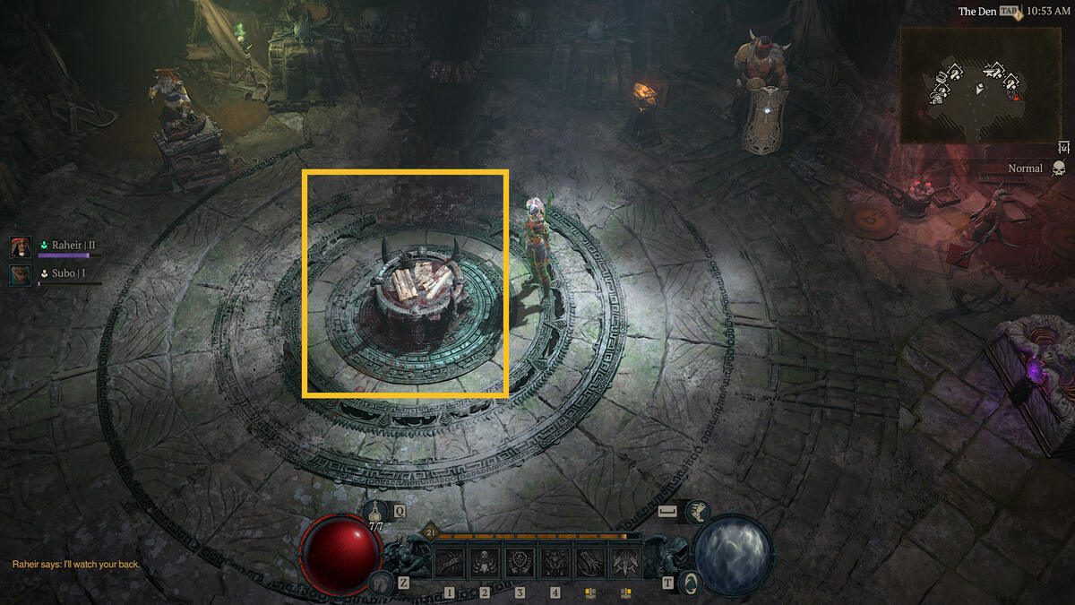 Diablo 4 Vessel of Hatred Pale Marks: The Den in Nahantu.