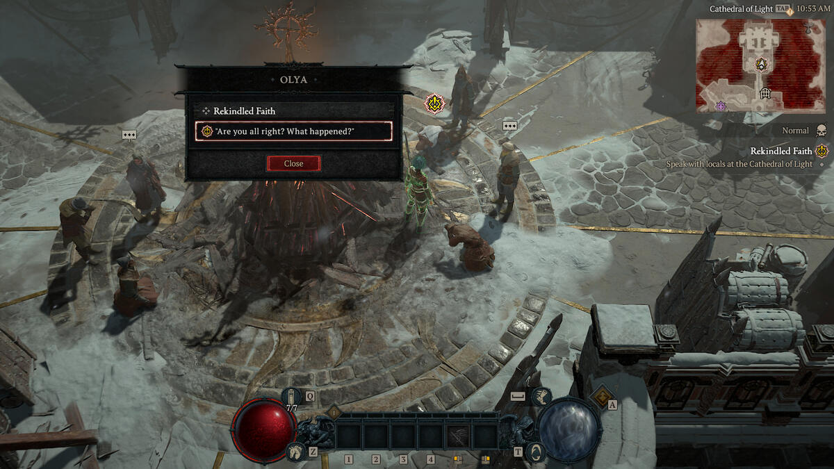 How to start Diablo 4 Vessel of Hatred: Olya near the Cathedral of Light.