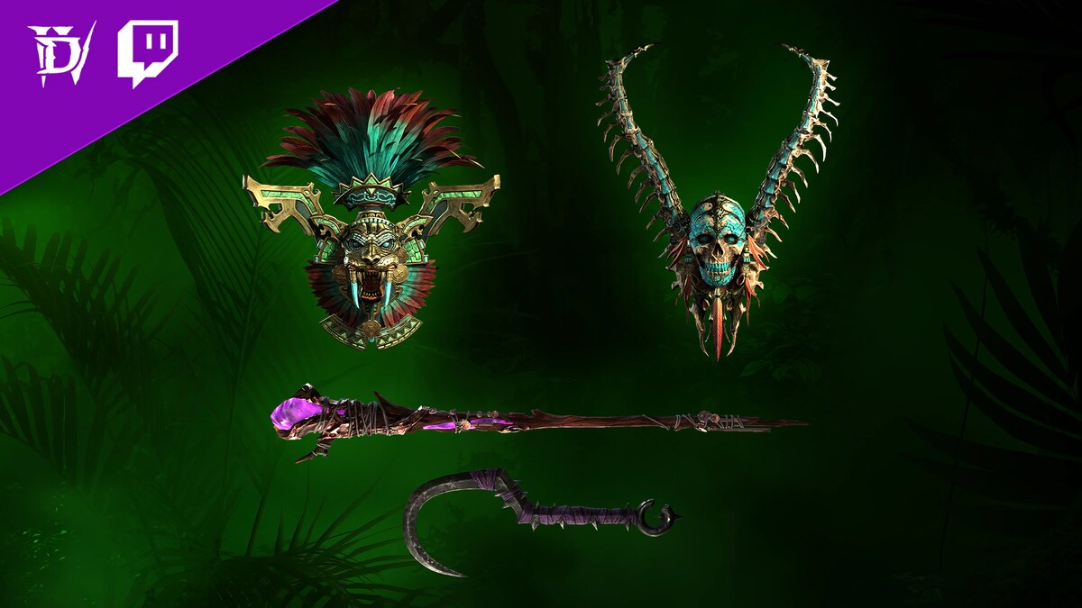 Diablo 4 Vessel of Hatred Twitch Drops: Twitch Drop rewards.