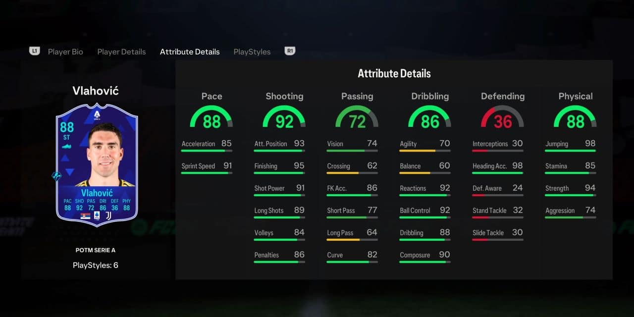 vlahovic potm player profile fc 24