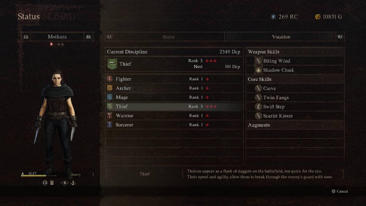Dragon's Dogma 2 how to level up fast:

A screenshot of my Vocations statistics screen.