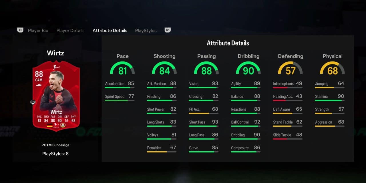 wirtz potm player profile fc 24