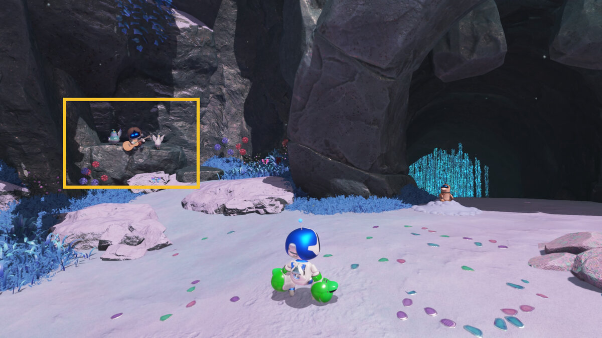 Astro Bot Wormy Passage: Astro Bot exploring the Wormy Passage.