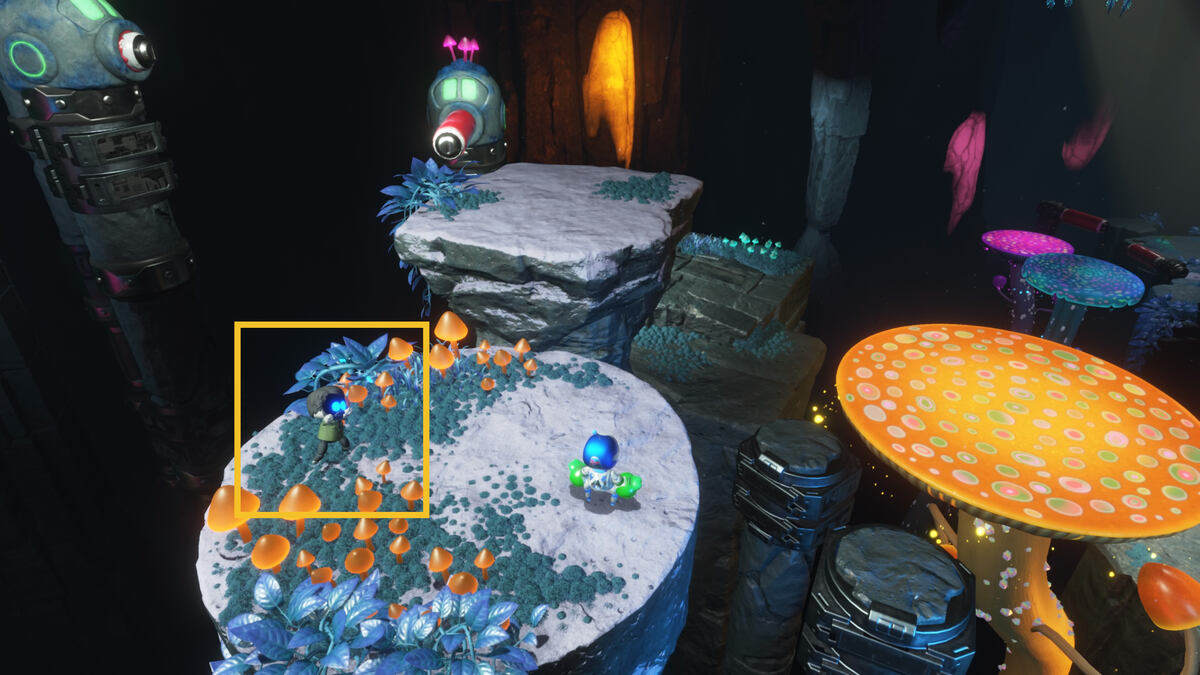 Astro Bot Wormy Passage: Astro Bot exploring the Wormy Passage.