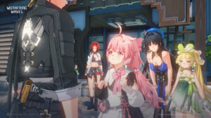 Wuthering Waves release date - anime characters stand talking to a person